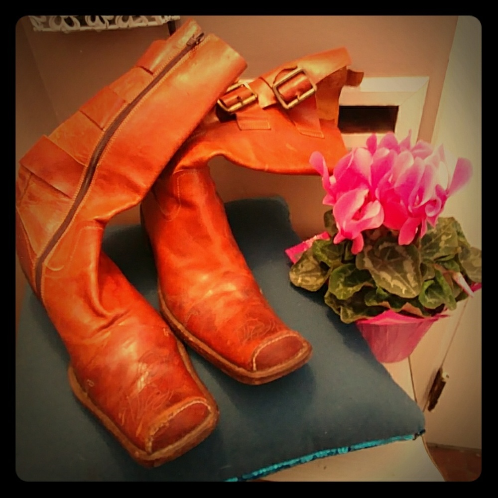 🌹💒HANDMADE Laura and Angel motorcycle boots🌹🌠